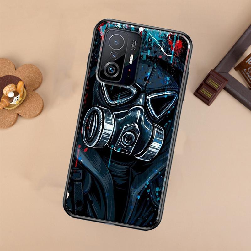 Skull Gas Mask Case For Xiaomi 13 14 Ultra 11T 12T 13T 14T Pro POCO X7 Pro X3 X5 X6 F3 F5 F6 M6 Pro Cover