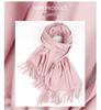White Cashmere Scarf: Thickened, Solid Color, Versatile for Women & Men, Perfect for Autumn & Winter