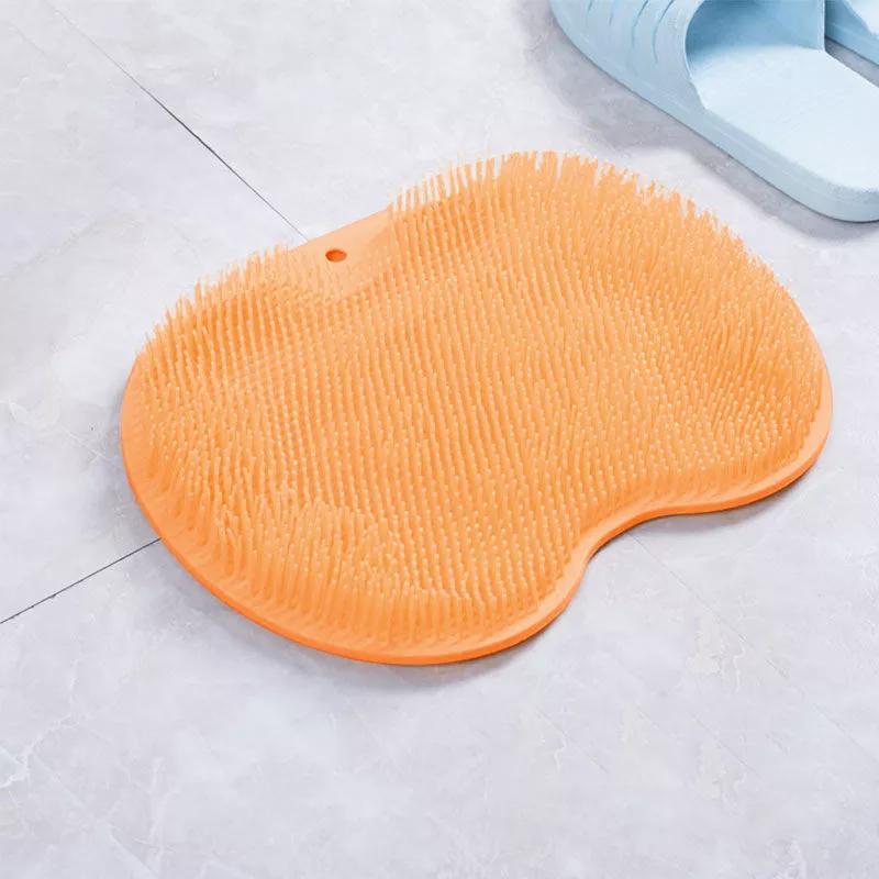 Foot Wash Brush Rub Back with Sucker Brush Bathroom Tool Foot Massage Pad Shower Massage Mat Exfoliating Bath Pad Bath Sponge