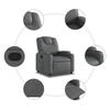 Relaxation Armchair Grey Synthetic Leather