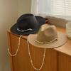 Shell Lanyard White Straw Jazz Hat Fashion British Seaside Resort Beach Straw Hat Panama Top Hat Tide