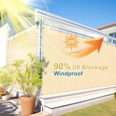 100% Polyester Zahradní Pergola Vodotěsné Stínící Plachty Balkon Bezpečnostní Zástěna Soukromí Síť Terasa Větruodolná Plotová Síťovina