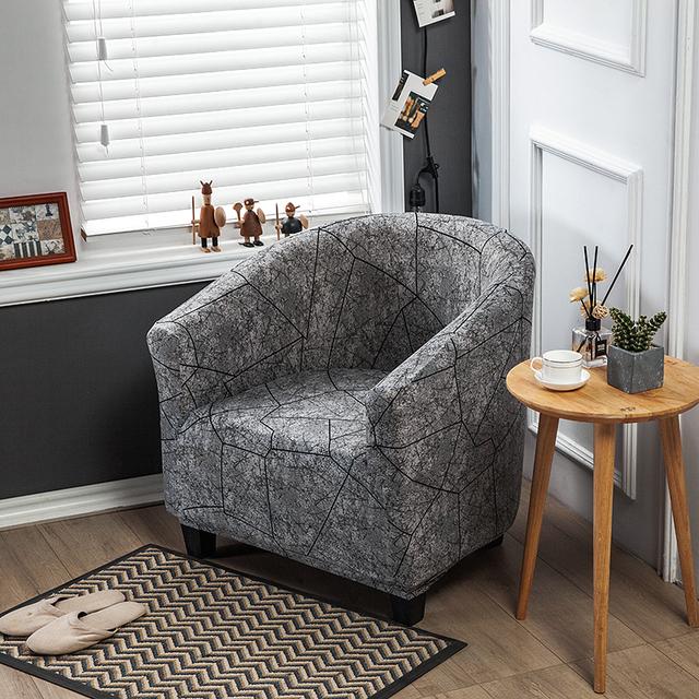 Club Chair Cover Small Sofa Skins Protector Single Seat Chair Cover Arm Chair Slipcovers For Dining Room Floral Printed