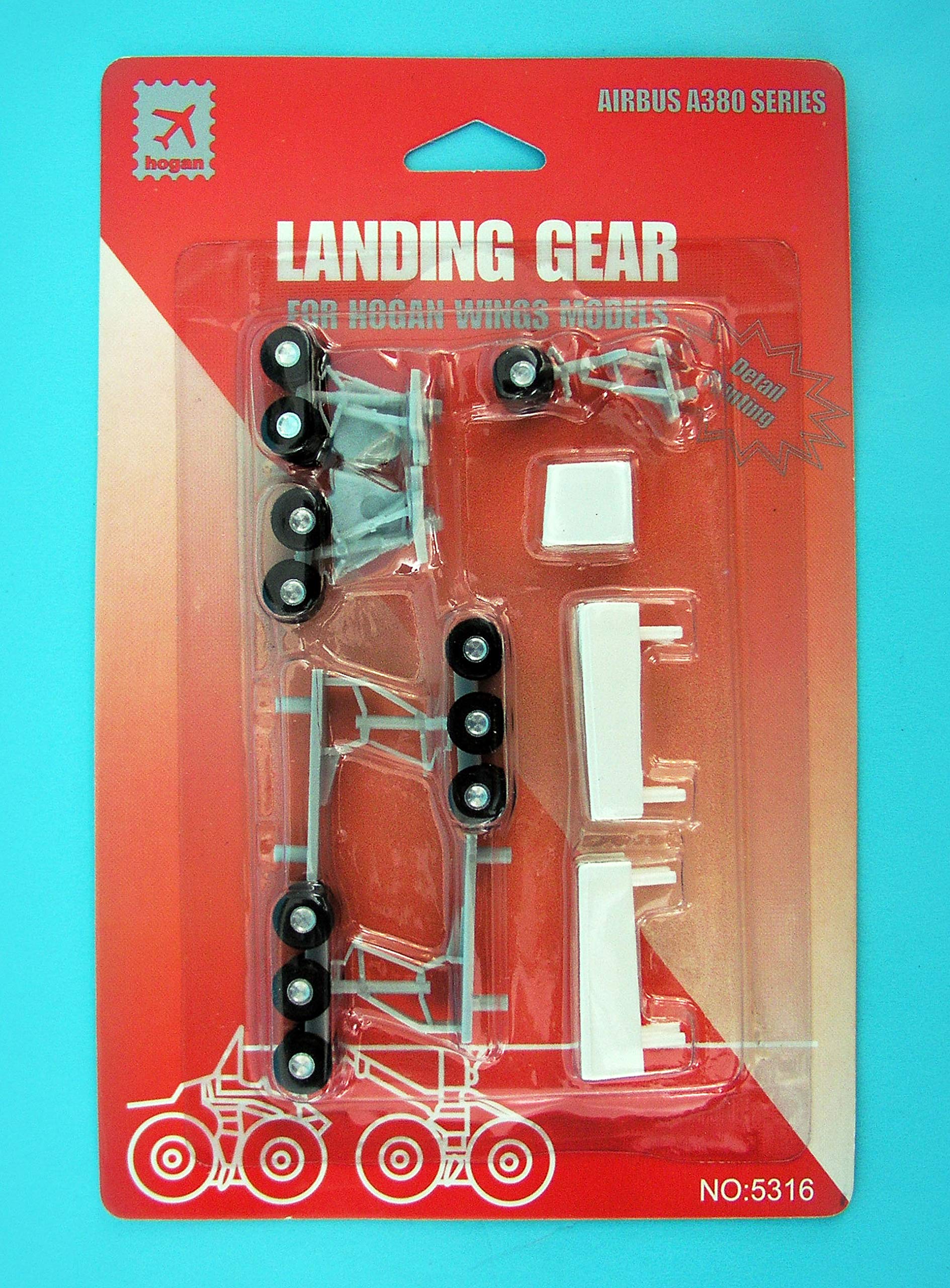 

Hogan Wings B Набор шасси для A380 с резиновыми шинами 5316R, масштаб 1/200,
