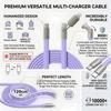 240W PD 4-in-1 Multi Charging Cable USB C Fast Data Sync Wire Compatible With All Smart Phones
