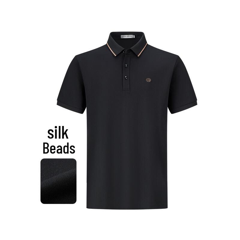 Giovanni Valentino 2026 Summer Short-Sleeve Lapel Polo Shirt 2XL чёрный