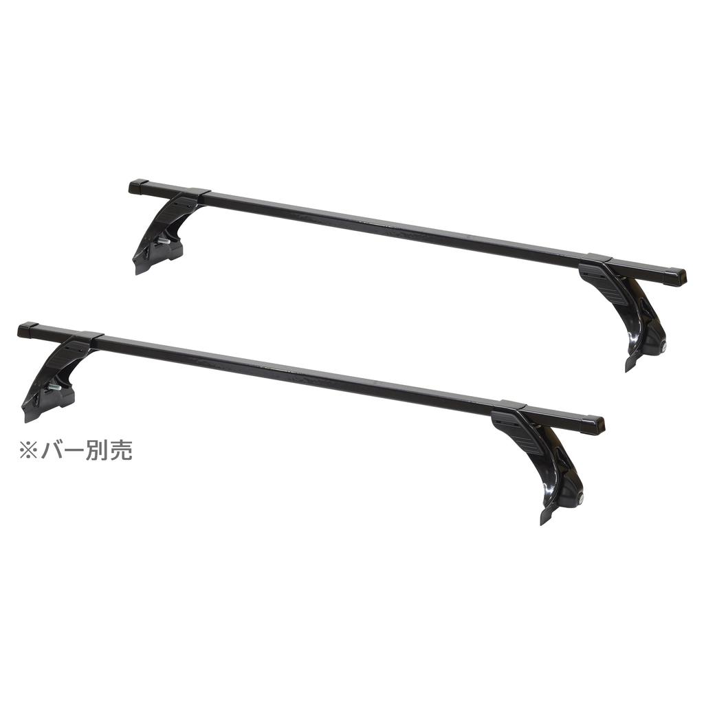 Terzo (by PIAA) Roof Carrier/Base Carrier with Feet, Rain Molding Type, Black, Set of 4, with Locks, EF3TMX