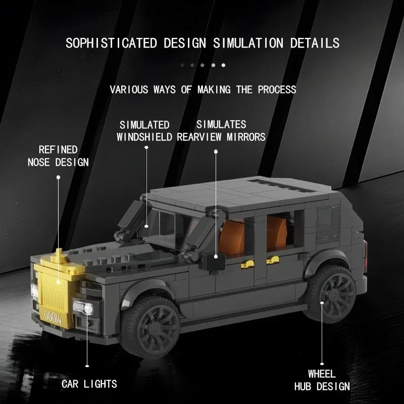 Non-Toxic 409Pcs Luxury Sedan Building Blocks Suv Car Model Vehicle Bricks Creative Desktop Ornaments Display Kids Diy Toys Holiday Gifts