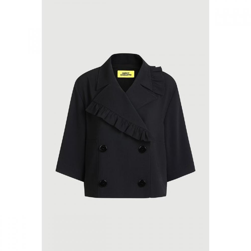 

Lucky Chouette Frill Short Sleeve Jacket Lqjaw25100 BKX (black)/36(55)
