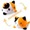 Reversible Double Sided Soft Cute Cat Plushie Dolls Stuffed Animal Cartoon Flip Kid Plush Toys Christmas Gift