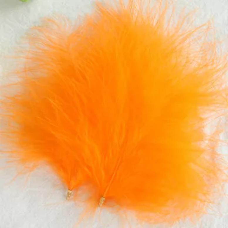 FeatherVelvet Feathers with Metal Clip Buckle, Turkey Plumas, DIY Feather Jewelry, Craft, Dream Catcher, Decoration Material, 10-12cm