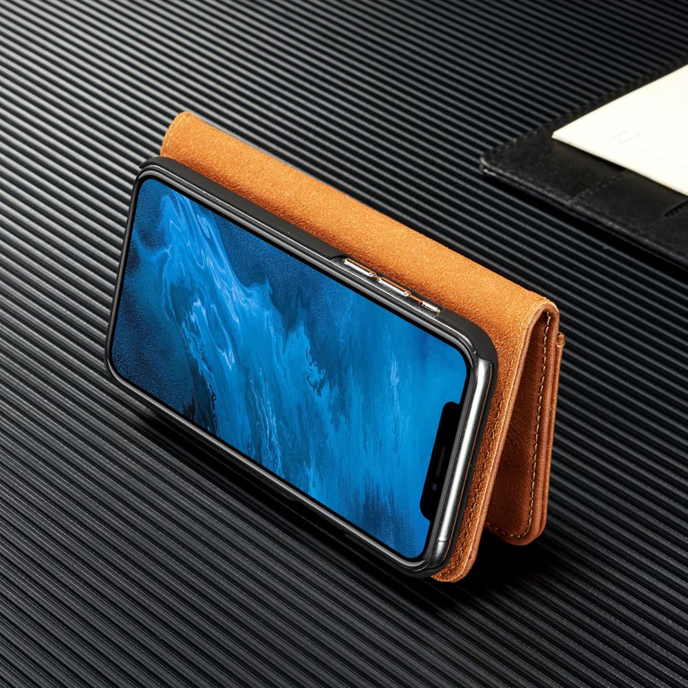 Magnetic 2 In 1 Removable Wallet Flip Case For iPhone15 14 Plus 12 11 13 Pro MAX XR XS Case Luxury Detachable Leather Back Cover