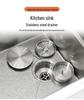 Stainless Steel Kitchen Sink with Drainer and Basket Strainer Accessories