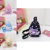 Sanrio Kuromi Cartoon Kids Chest Bag With Breathable Nylon For Daily Use