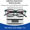 Reading Glasses Square Plastic Hinge Floral Printed Temple Of Glasses Anti Blue Light Presbyopic Glasses +100 +400