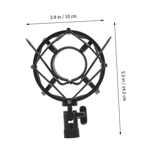 Toyvian 1 Piece Microphone Shock Mount, Live Microphone Stand, Microphone Bracket, Microphone Pop Filter, Desktop Microphone, Microphone Holder, Micro