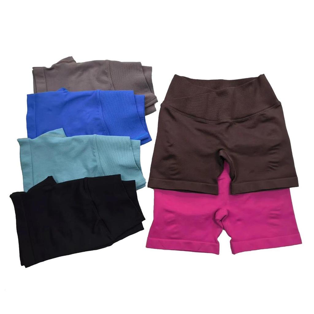 Women's High Waist Hip Lifting Yoga Shorts - European/American, Seamless, Three-Quarter Length, Perfect for Summer Sports