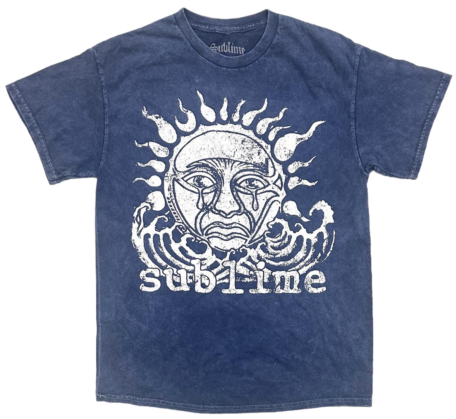 Sublime Men Mineral Stone Acid Distressed Vintage Wash Tee T-shirt in Medium M
