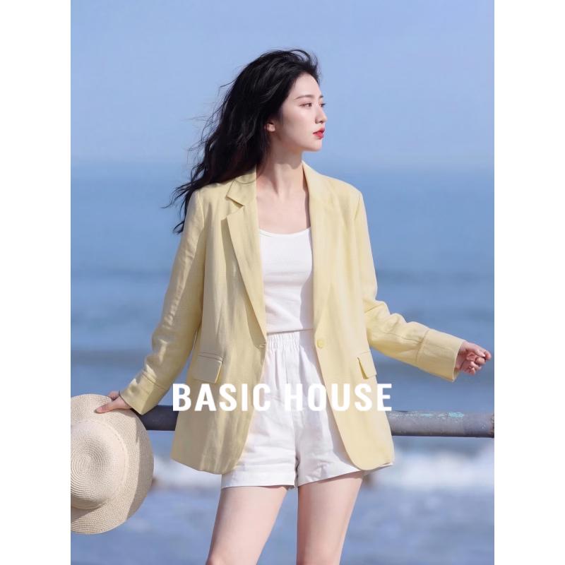 Basic House Women s Linen Blend Blazer XL