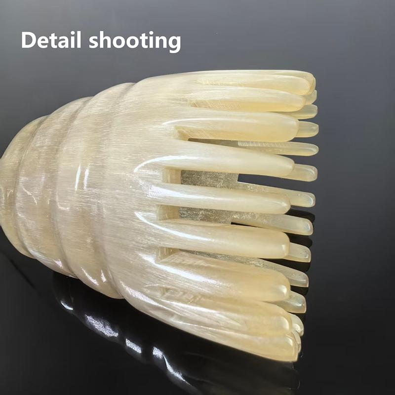 Wide Tooth Massage Comb Scalp Brush Horn Combs Gua Soother Ergonomic Handle Detangle Hair Dandruff Removal Massager For Home