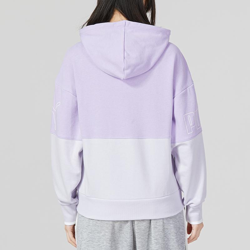 Puma Power Colorblock Mikina s kapucí Dámské Mikiny Fialová 676690-25