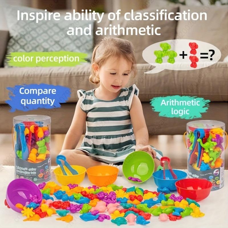 Non-Toxic 56/36Pcs Develop Kids' Fine Motor Skills With Colorful Weight Bear Counting & Arithmetic Tchildren Educational Sensory Toy