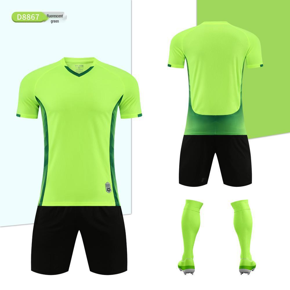 

Quick-Dry Adult Football Training Set: Competition & Student Sportswear S фарби люмінесцентні зелений колір
