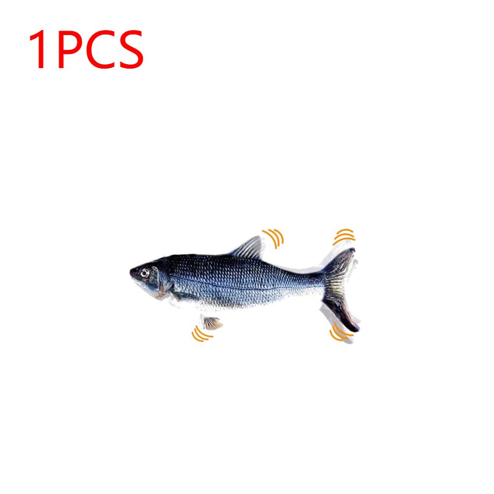 Electric Simulation Fish Cat Toy Household Rechargeable Pet Toys Electric Moving Fish Toy Realistic Simulation Wagging Fish Toys