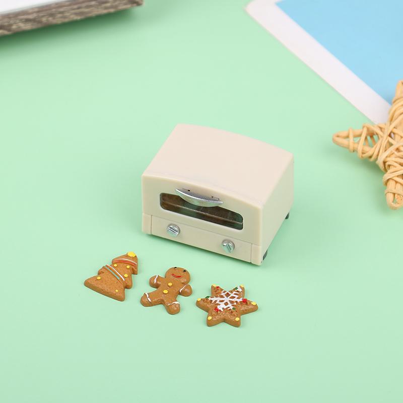 1:12 Dollhouse Miniature Household Electric Appliances Simulation Microwave Biscuit Oven Model Diy Accessories Scenes Ornament
