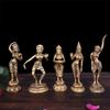 Apsara Dancing Lady Statue, Showpieces Beautiful Dancing Ladies, Gold, Brass