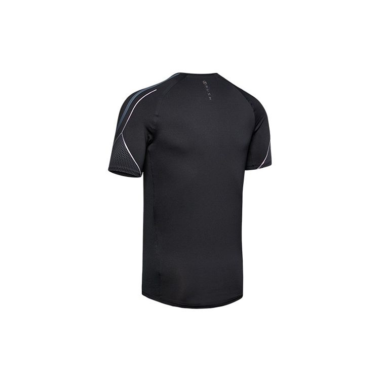 Under Armour UA Rush Crew Neck Training Compression Shirt Men tops Black 1345196-001