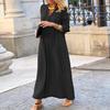 Women's Long Sleeve Maxi Dress in Solid Colors - Olive Green, Black, Wine Red, Gray, Blue, Green