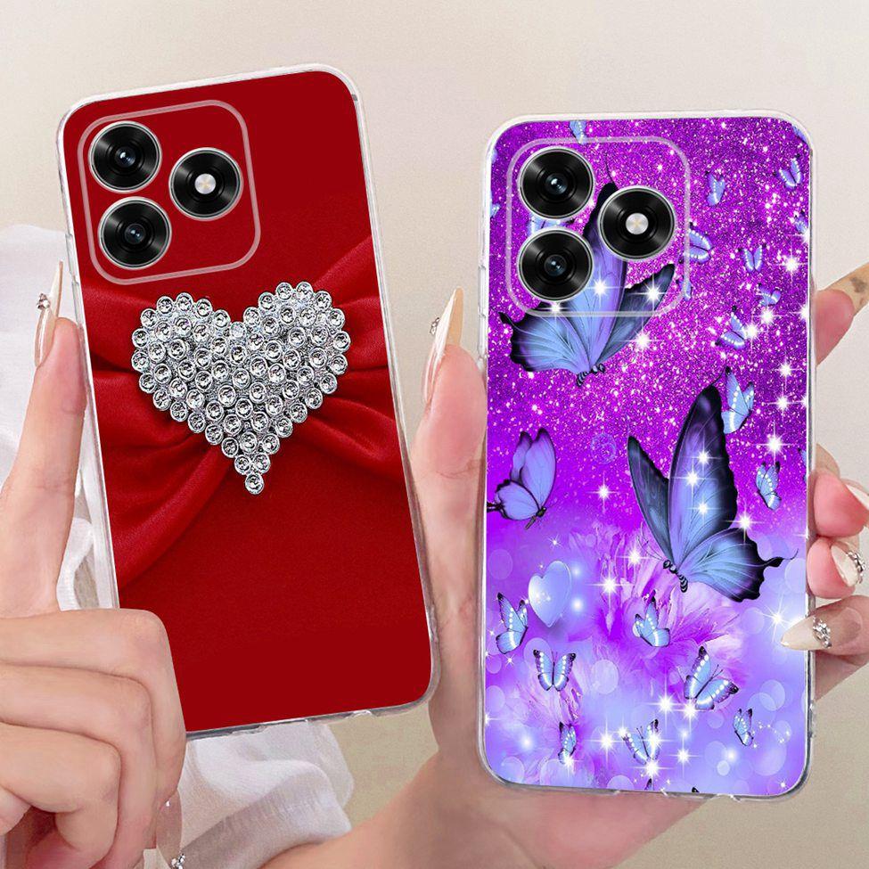 Etui na Honor X5C Plus Pokrowiec Przezroczysty Luksusowy Uroczy Kot Moda Motyl Fajny Malowany Obudowa Na Honor X5cPlus