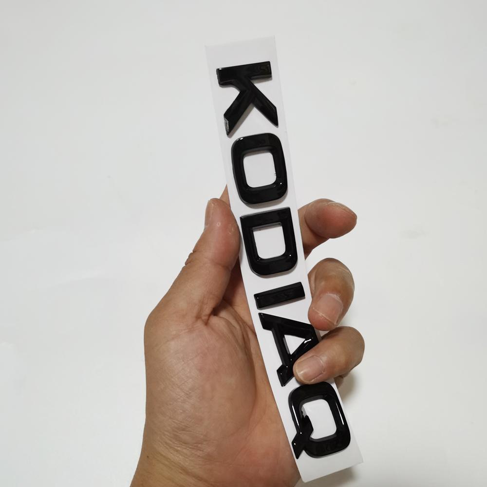 ZDVK6 KODIAQ For Skoda Sticker 1pcs KODIAQ Emblem Sticker Black Rear Trunk Badge For Skoda KODIAQ 4X4 Car Styling Skoda Sticker ABS