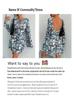 2025 Spring/Summer Women's Printed Flared Sleeve Backless Mesh Dress