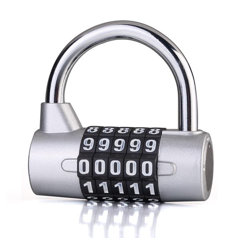 Oversized 5-Digit Combination Padlock for Gym Locker Cabinet or Toolbox