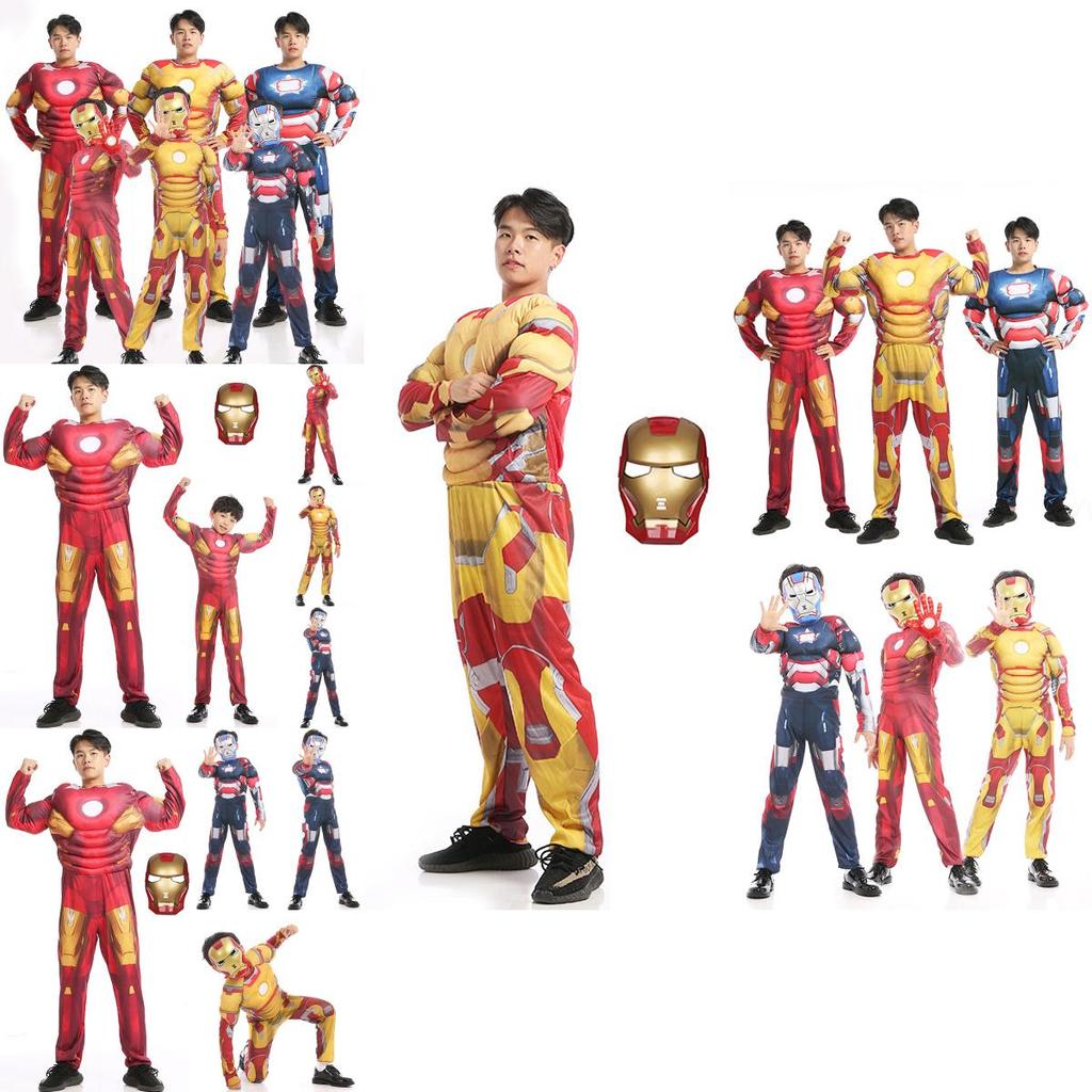 Avengers Iron Man Tony Stark Superhero Costume Cosplay Jumpsuit With Exquisite Workmanship And Breathable Material