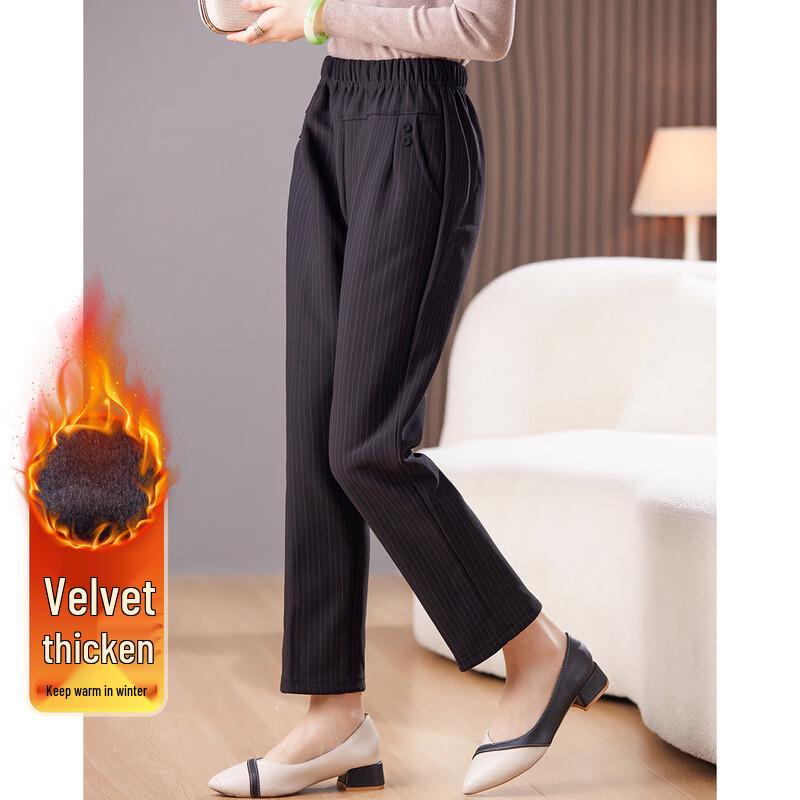 SIFONE Women s Fleece-Lined Winter Straight-Leg Trousers 4XL