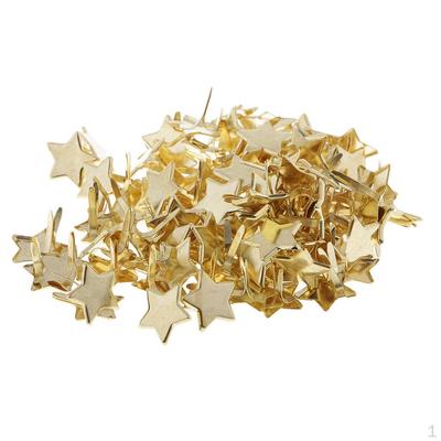 100 Stück Kopf Brads Papierverschlüsse für Gold 14mm