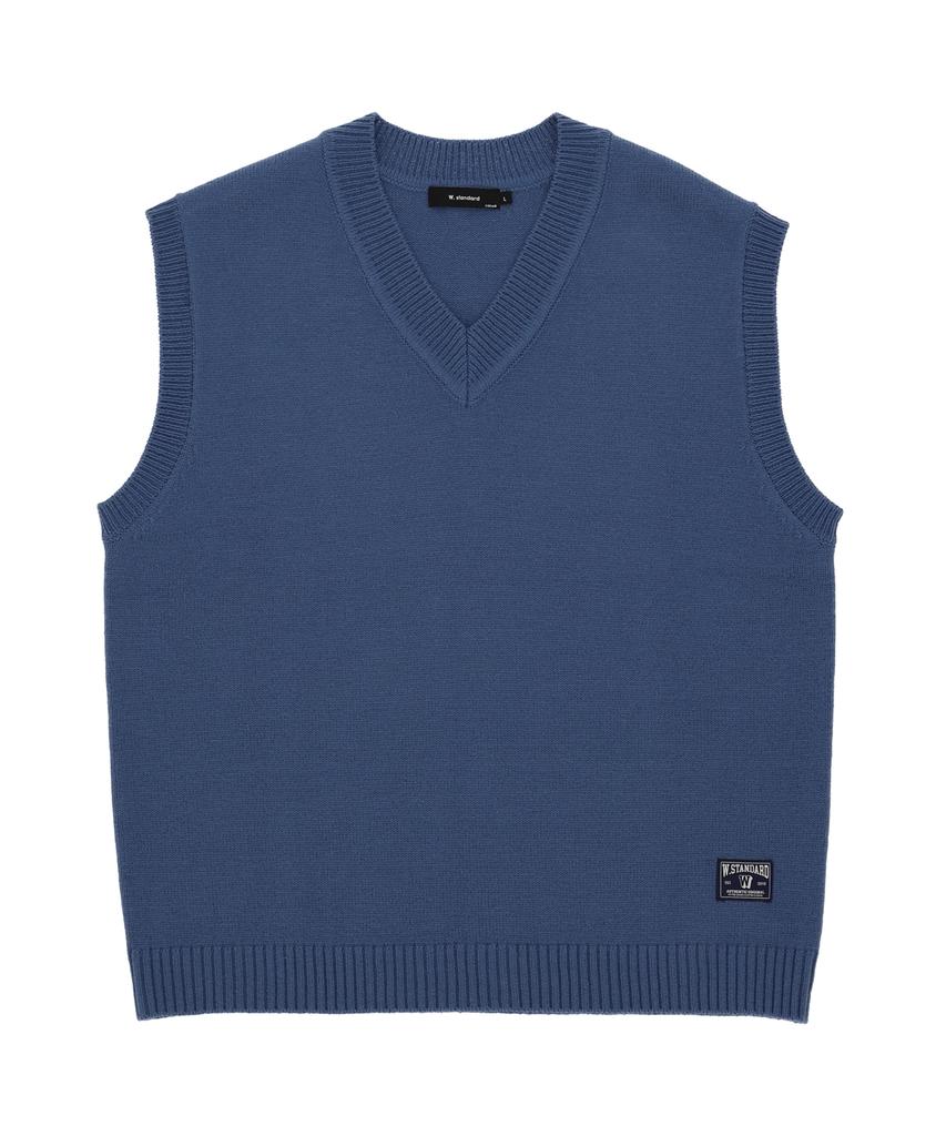W Standard Basic V-Neck Vest [4 Colors]