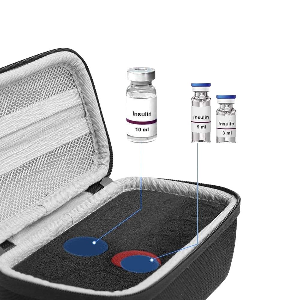 3ML/10ml Insulin Vial Storage Case Waterproof Dust-proof Insulin Vial Protector Shockproof 9/10/15/30 Slots Insulin Organizer