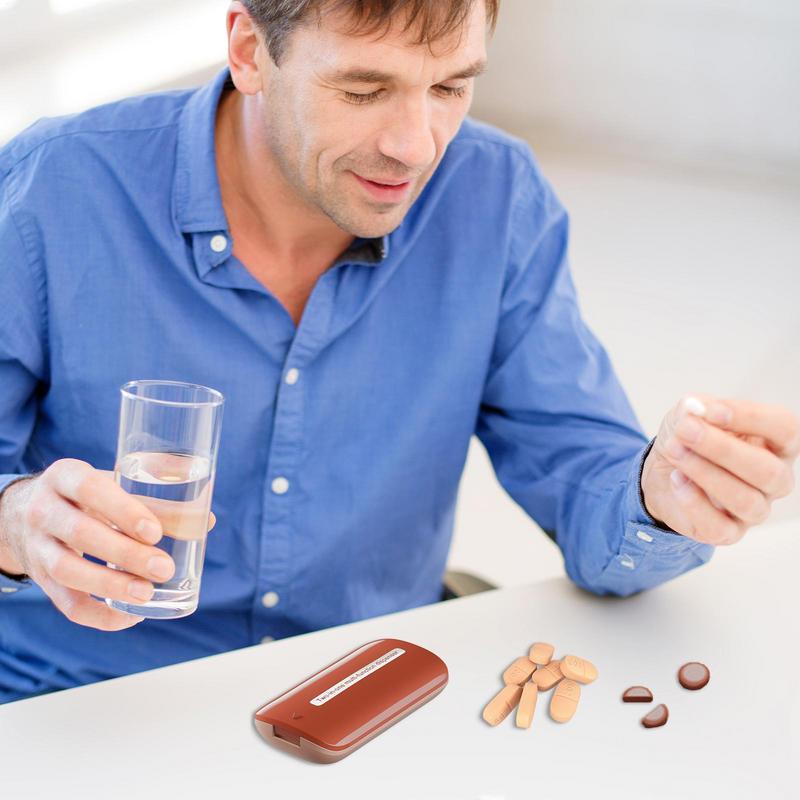 Bärbar Pillerdelare Professionell Mini Läkemedel Tablett Medicin Dammavvisande Avdelare Organizer Krossare Pillerburk Exakt Delare