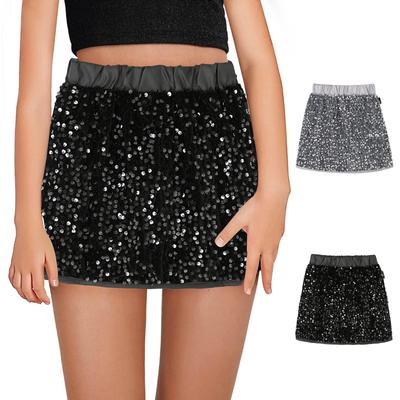 Toddler & Kids Sequin Skirt For Girls 2-8 Years