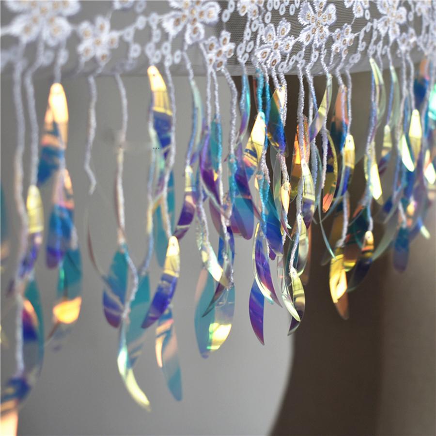 Rochie de mireasă din țesătură din dantelă brodata cu mărgele din frunze de 12 cm, cu lățime de 12 cm