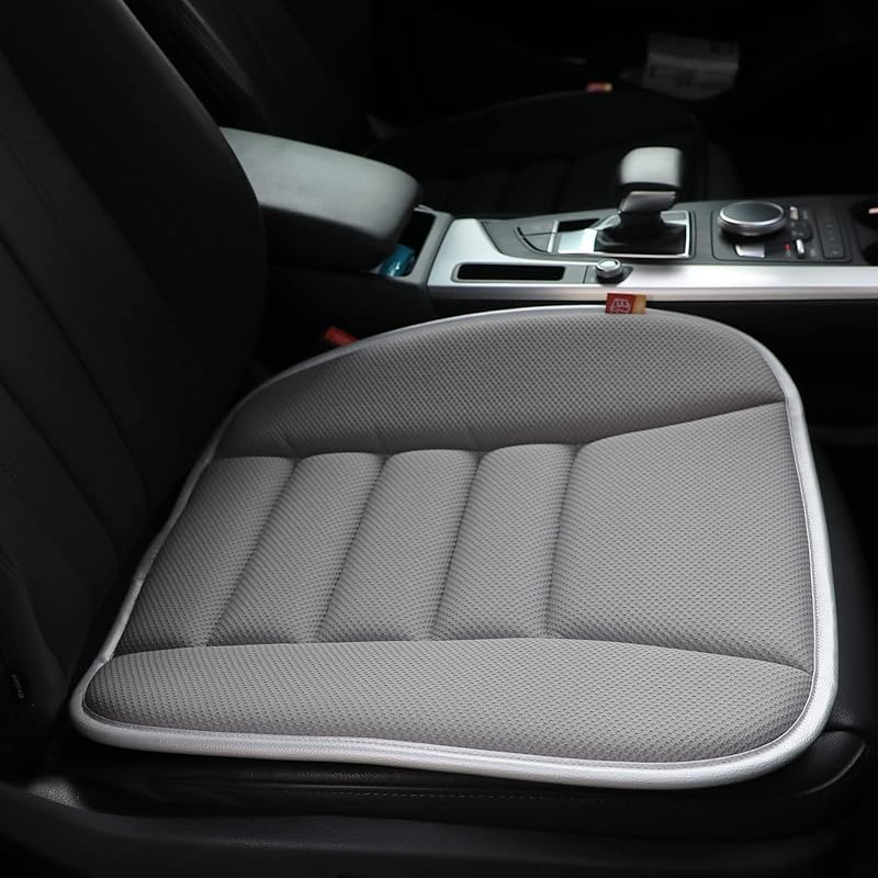 Car Seat Cushion Memory Foam Thin Seat Cushion For Car Truck Seat Driver, 20X18.5X1.2 Inches, Black