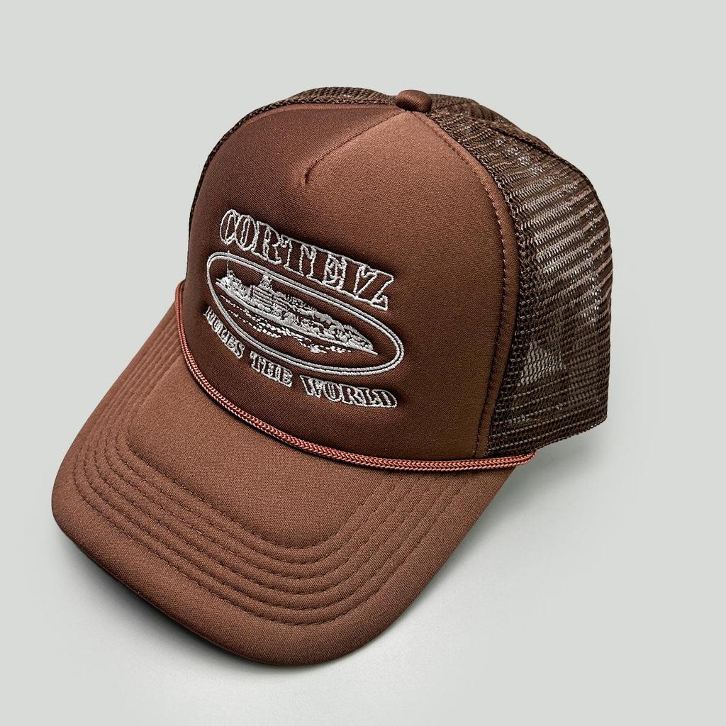 Neue Pentagramm-Stickerei Baseballkappe - Unisex Sonnenschutz Trucker-Hut mit Netzrückseite