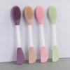 Dual-End Silicone Face Brush Slavic Skin Care, Massage & Cleansing Tool, Spa Mask Applicator for Mud Clay Facials