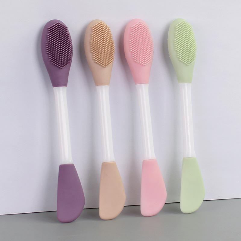Dual-End Silicone Face Brush Slavic Skin Care, Massage & Cleansing Tool, Spa Mask Applicator for Mud Clay Facials