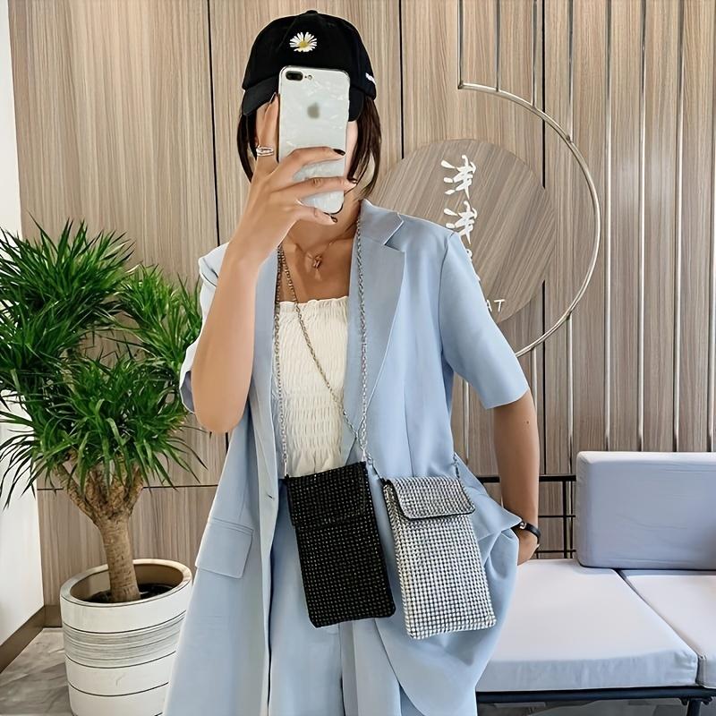1pc Crossbody Bag for Woman Phone Wallets Cell Phone Strap Crossbody Bag Minimalist Design, Women's Accessory