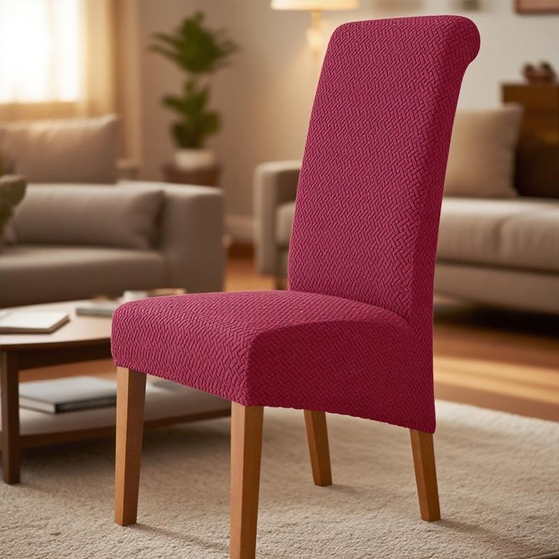 Xl Jacquard Chair Covers For Dining Room Elastic Stretch Chair Slipcover